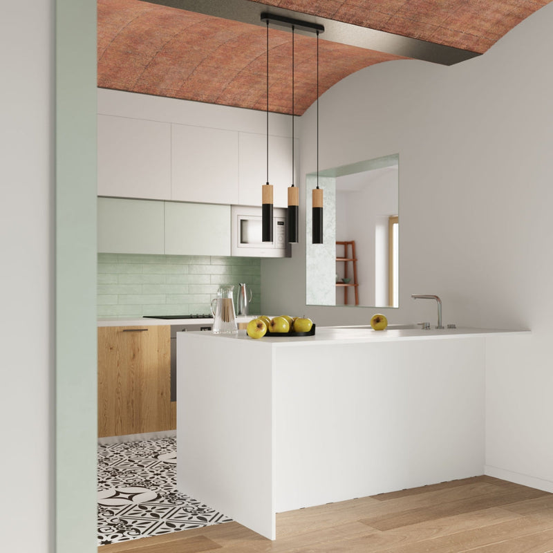 Lampe pendante Bicolore noir