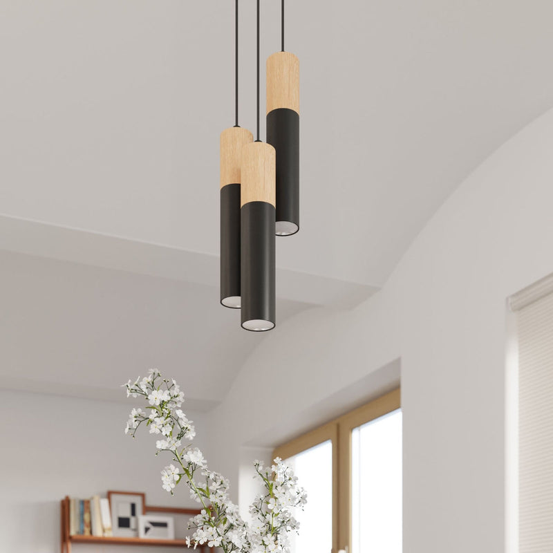 Lampe pendante Bicolore noir