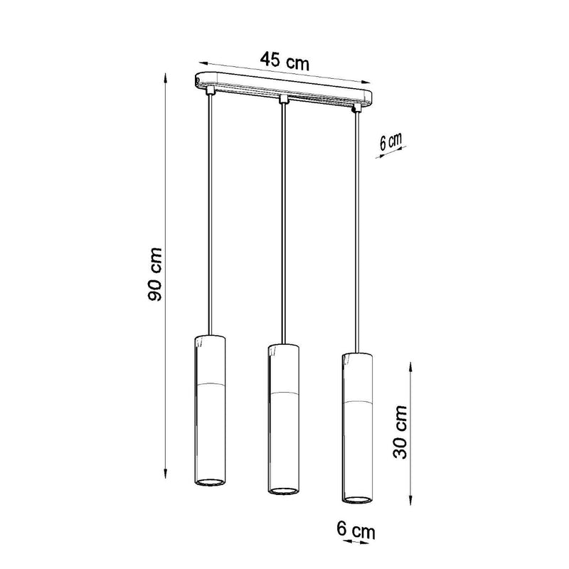 Lampe pendante Bicolore 3 noir