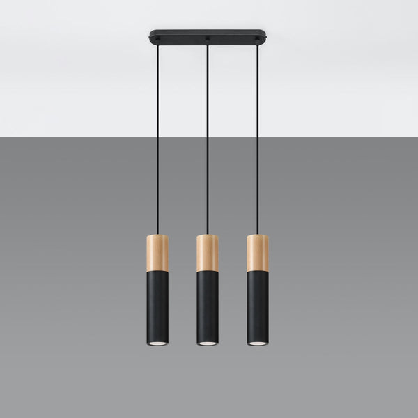 Lampe pendante Bicolore 3 noir
