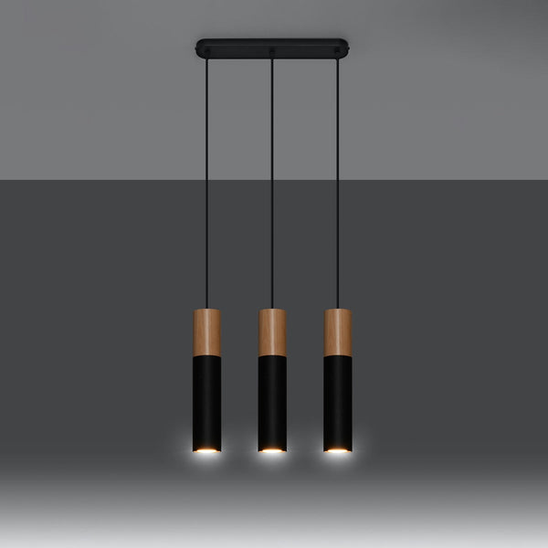 Lampe pendante Bicolore 3 noir
