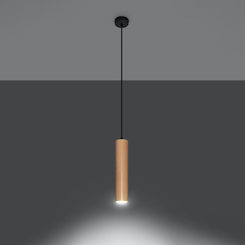 Lampe suspendue Bois Circulaire