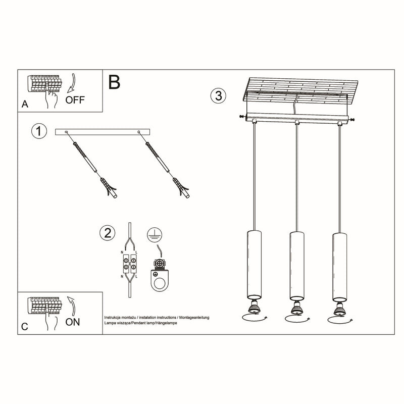 Lampe suspendue Bois Circulaire 3