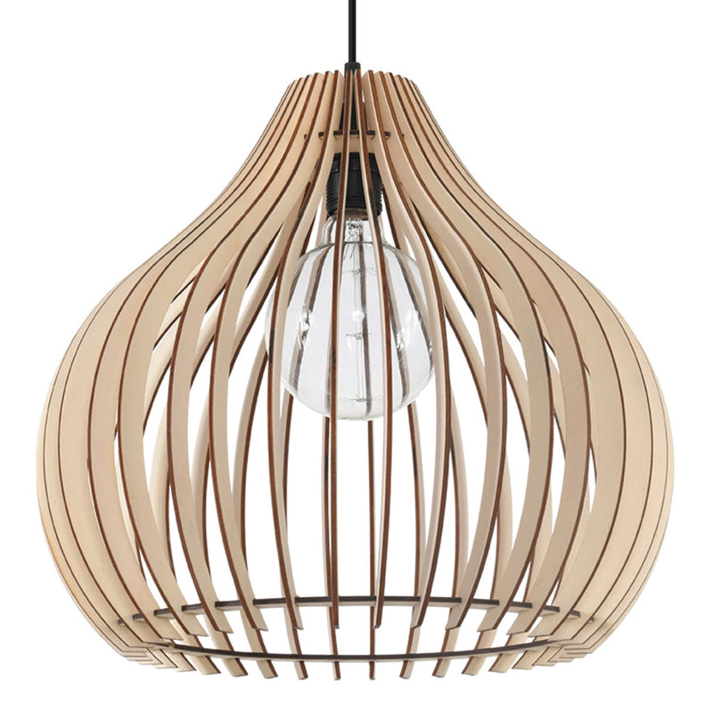 Lampe suspendue Poire en bois
