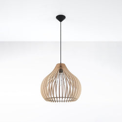 Lampe suspendue Poire en bois