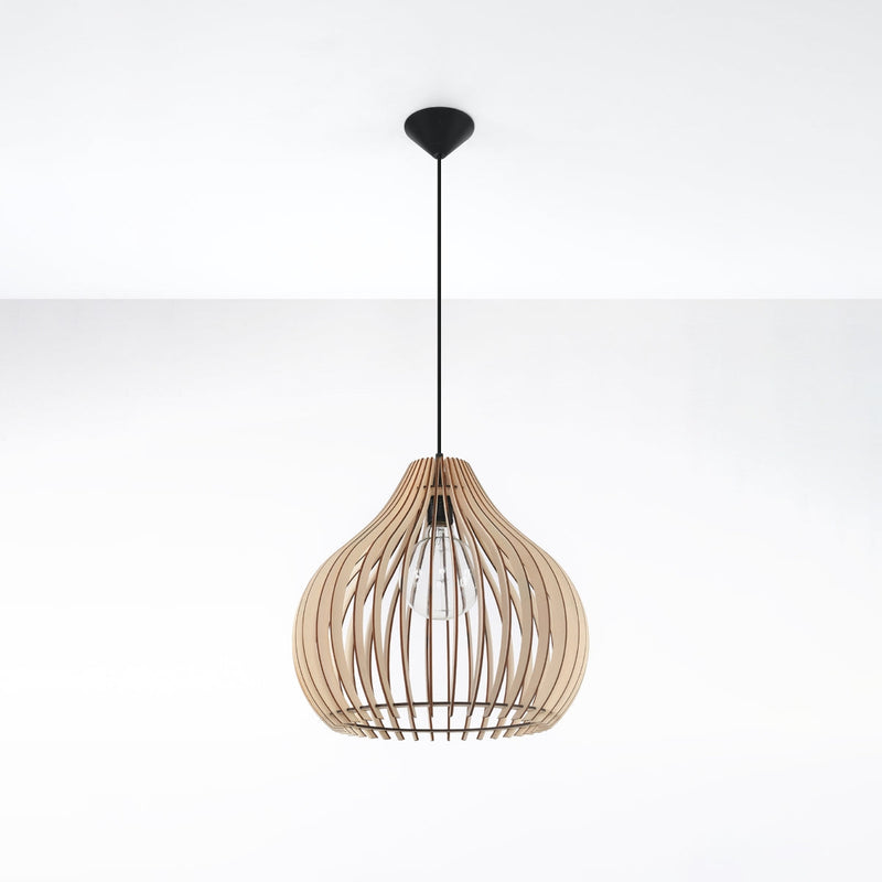 Lampe suspendue Poire en bois