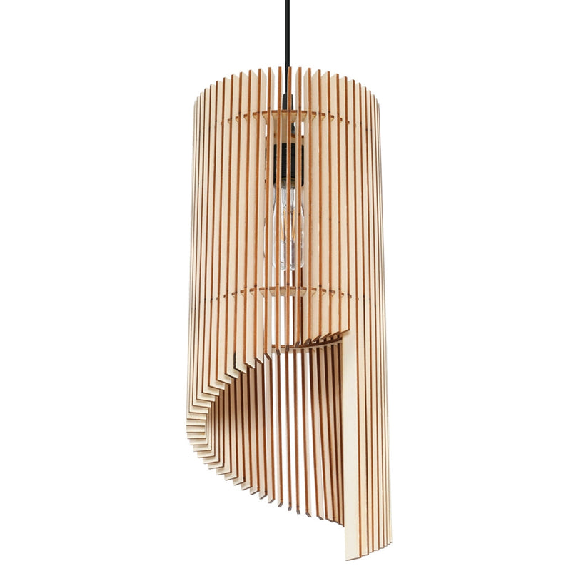 Lampe pendante Colimaçon en bois