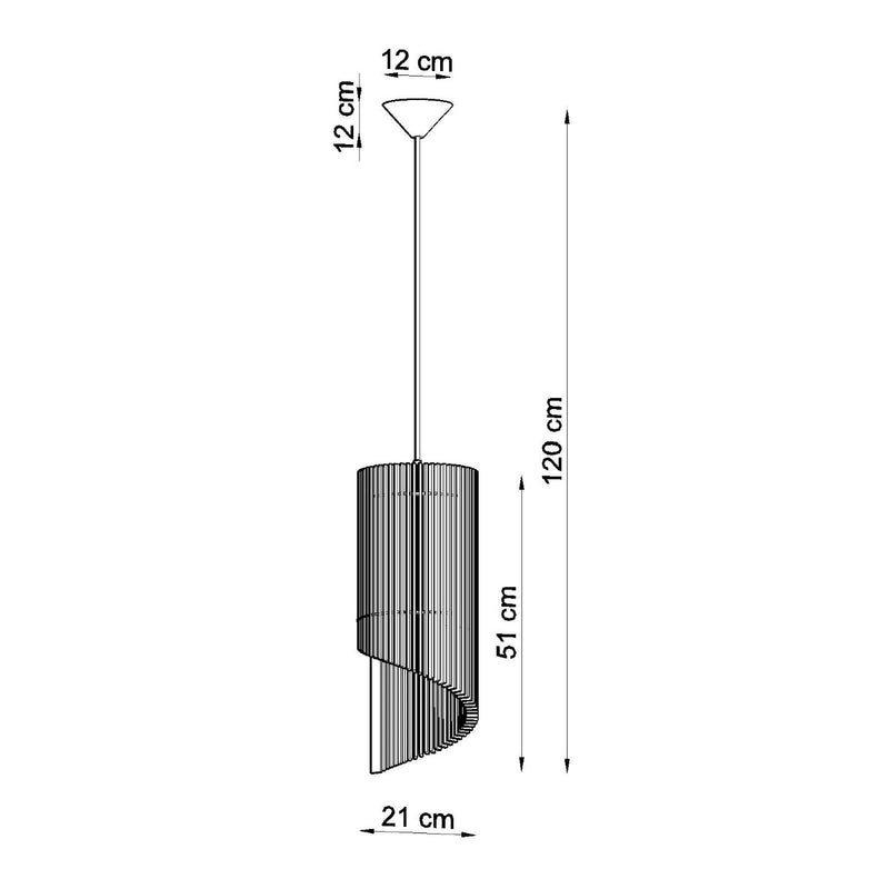 Lampe pendante Colimaçon en bois