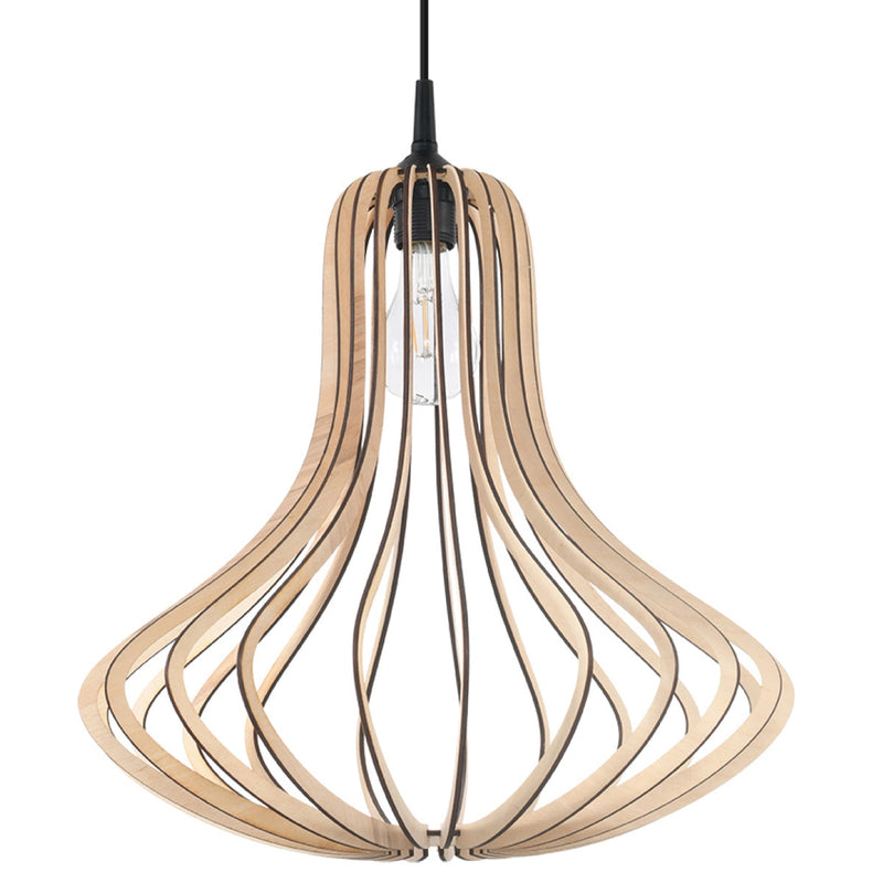 Lampe pendante Onda bois