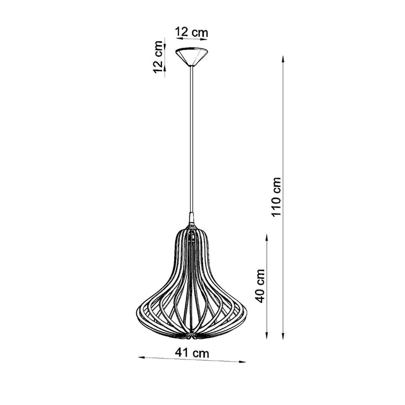 Lampe pendante Onda bois