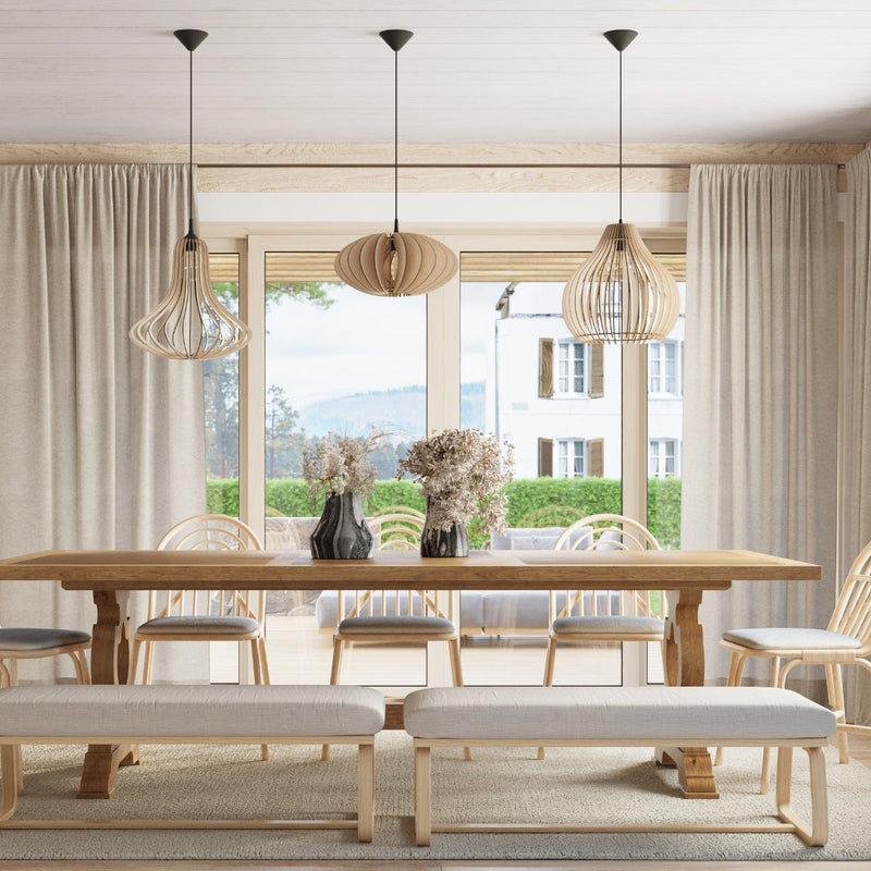 Lampe pendante Onda bois