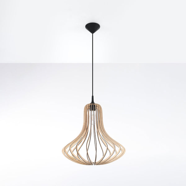 Lampe pendante Onda bois