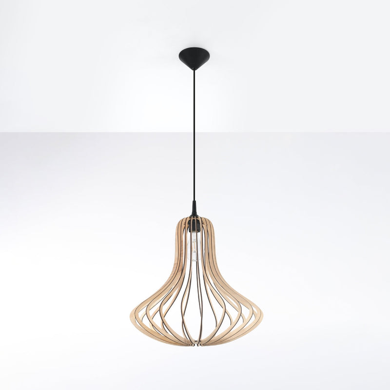Lampe pendante Onda bois