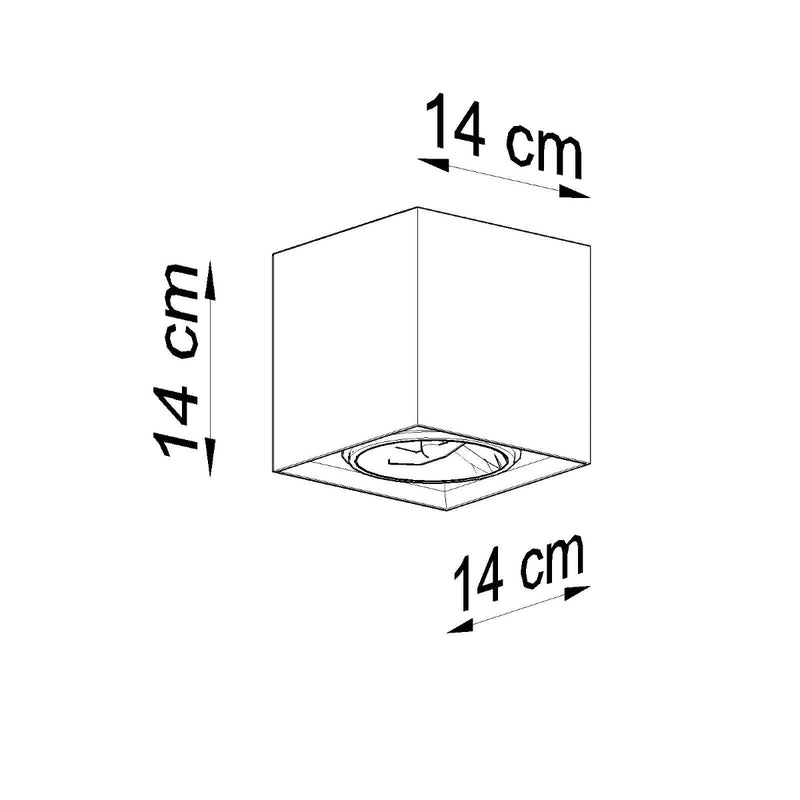Plafonnier Cube Industriel béton