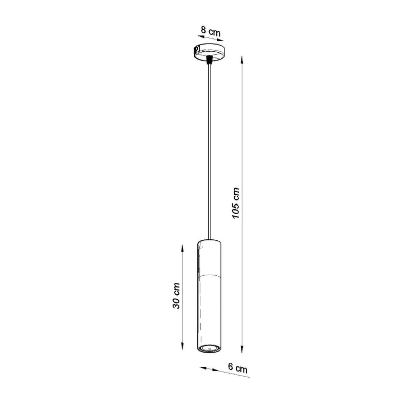 Lampe suspendue Colonne 1 blanc