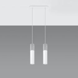 Lampe suspendue Colonne 2 blanc