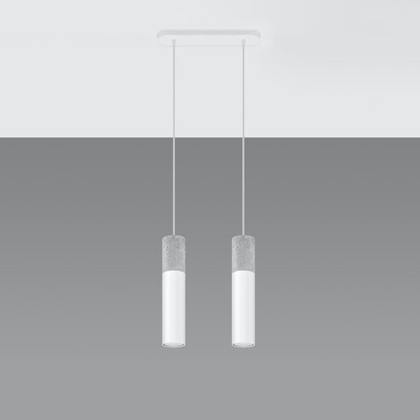Lampe suspendue Colonne 2 blanc