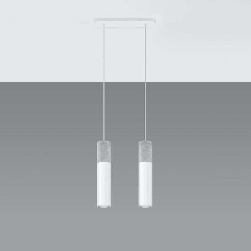 Lampe suspendue Colonne 2 blanc