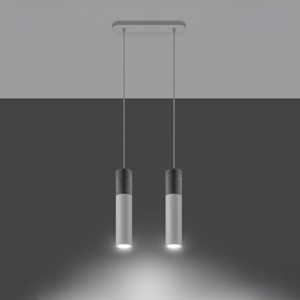 Lampe suspendue Colonne 2 blanc
