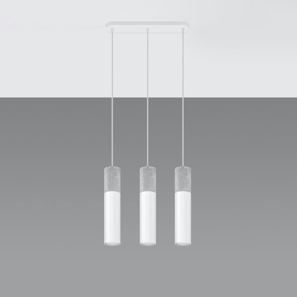 Lampe suspendue Colonne 3L blanc
