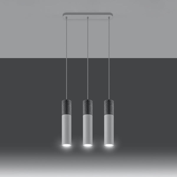 Lampe suspendue Colonne 3L blanc