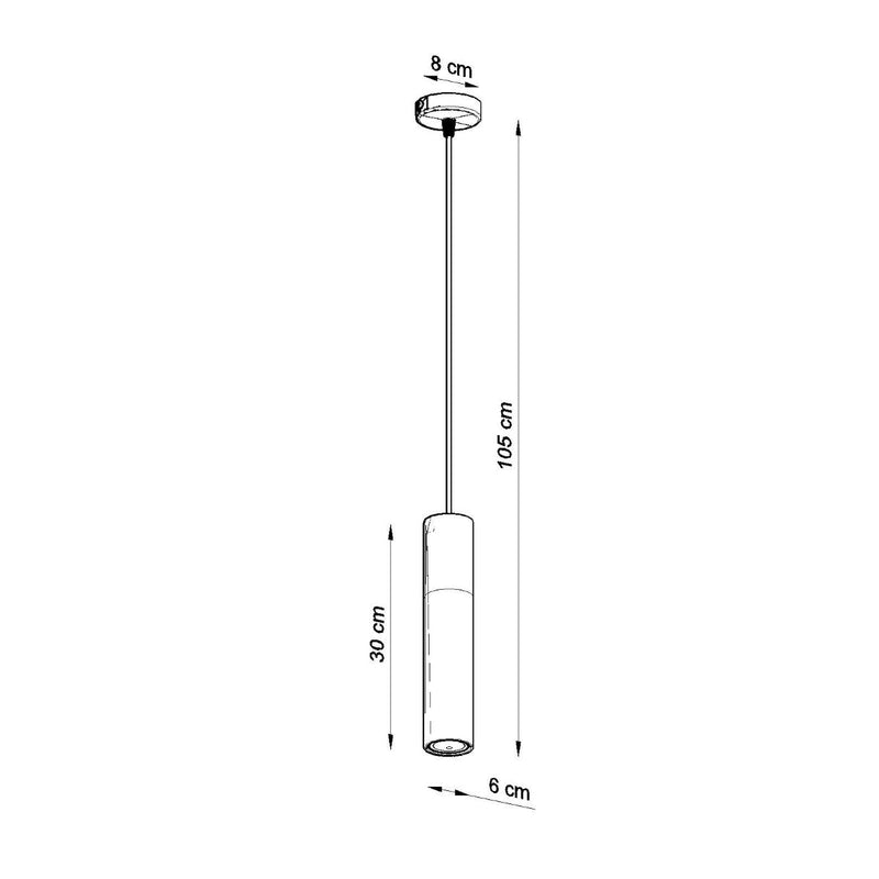 Lampe suspendue Colonne 1 noir