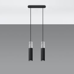 Lampe suspendue Colonne 2 noir