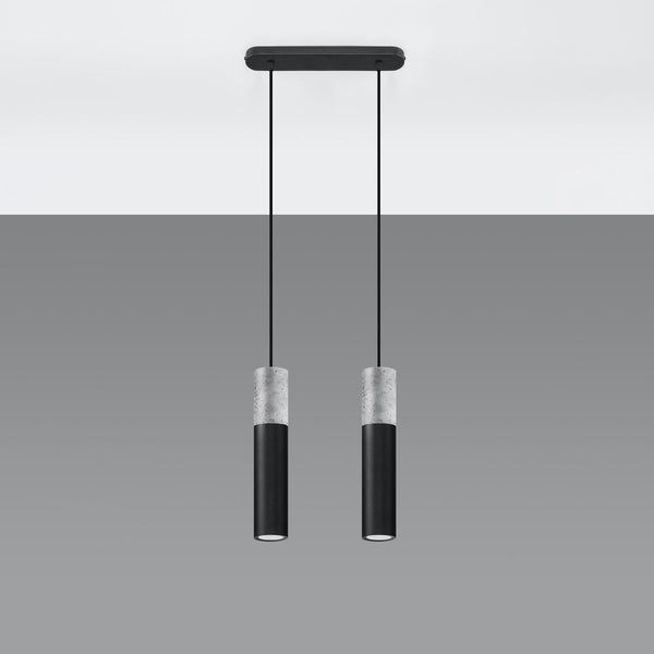 Lampe suspendue Colonne 2 noir