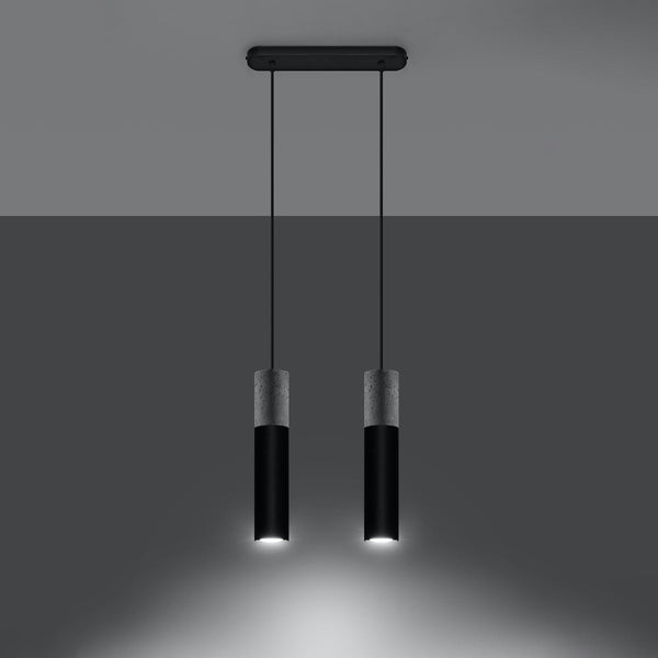 Lampe suspendue Colonne 2 noir