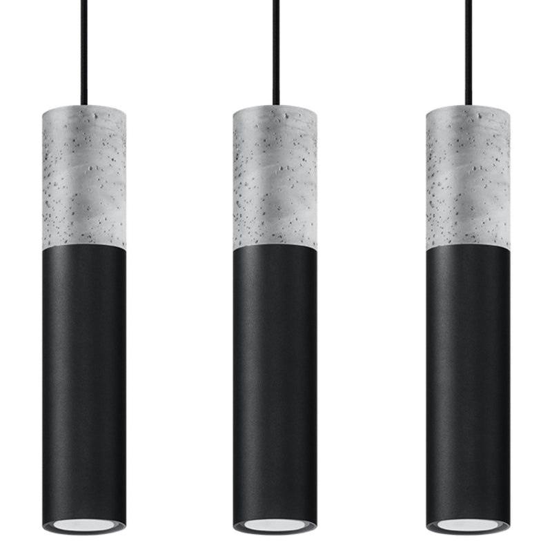 Lampe suspendue Colonne 3L noir