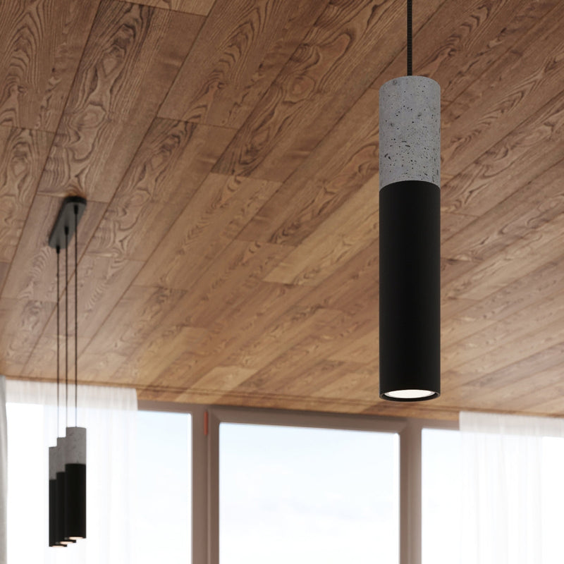Lampe suspendue Colonne 3L noir
