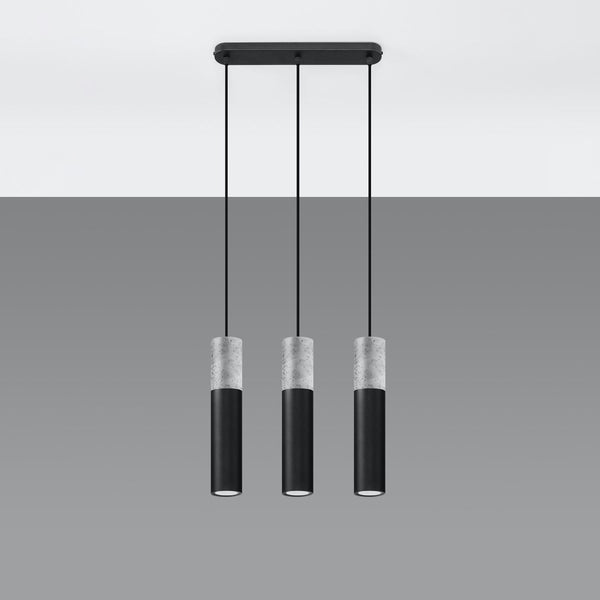 Lampe suspendue Colonne 3L noir