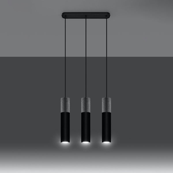 Lampe suspendue Colonne 3L noir