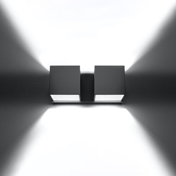 Applique Cube LED 2 gris