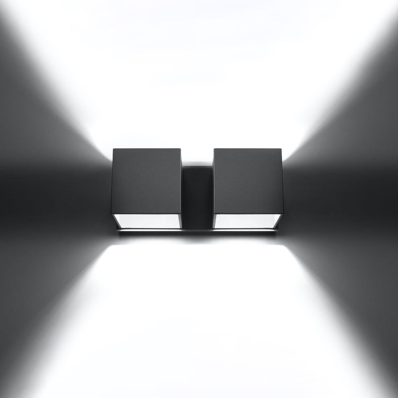 Applique Cube LED 2 gris