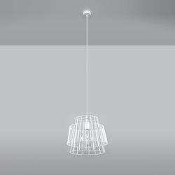 Lampe pendante Cage Moderne blanc
