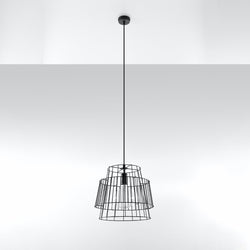 Lampe pendante Cage Moderne noir