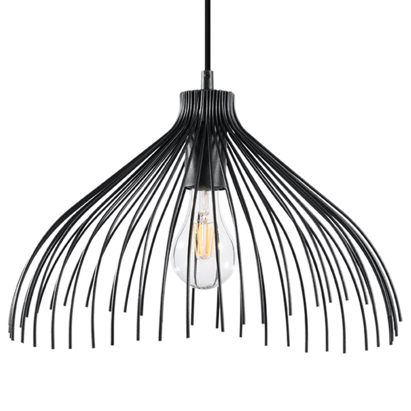 Suspension Fleur Lumineuse noir