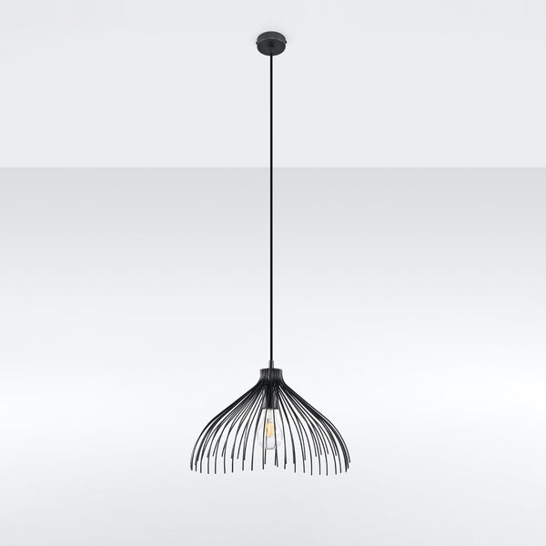 Suspension Fleur Lumineuse noir