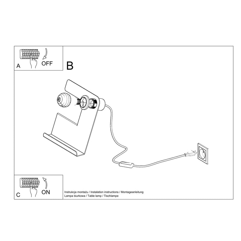 Lampe de table Support blanc