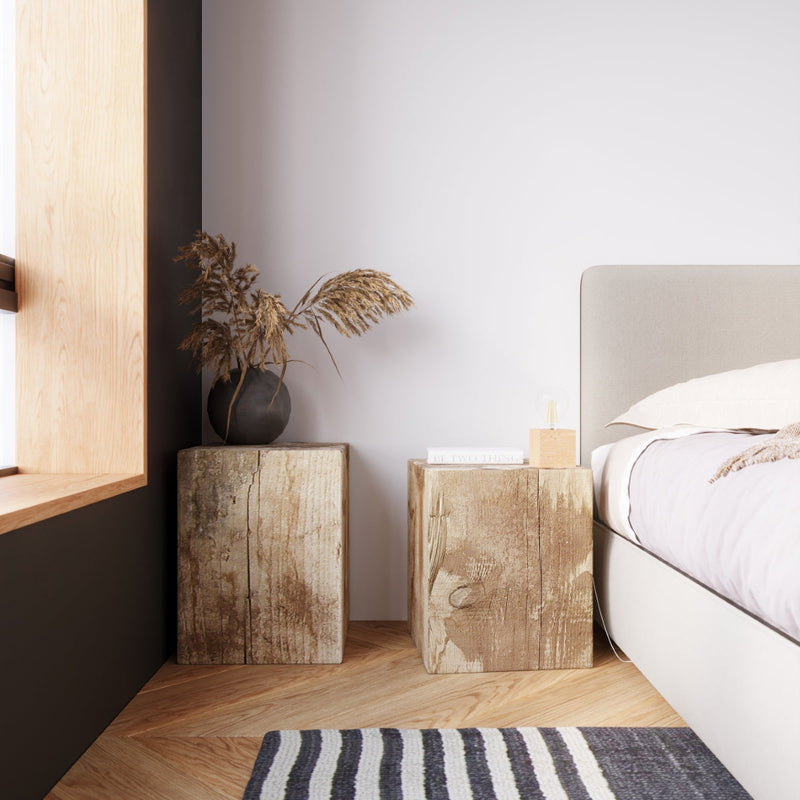 Lampe de table Pure Cube en bois