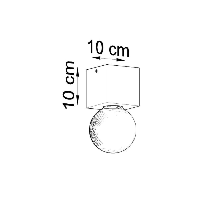Plafonnier Pure Cube en béton
