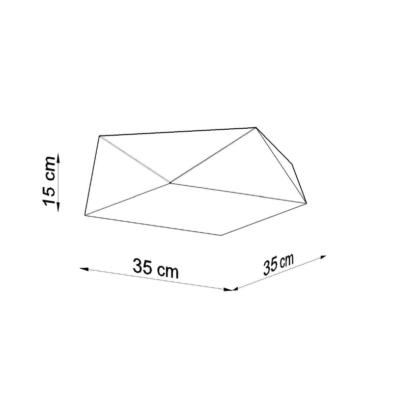 Plafonnier Géométrique Hexa 35 blanc