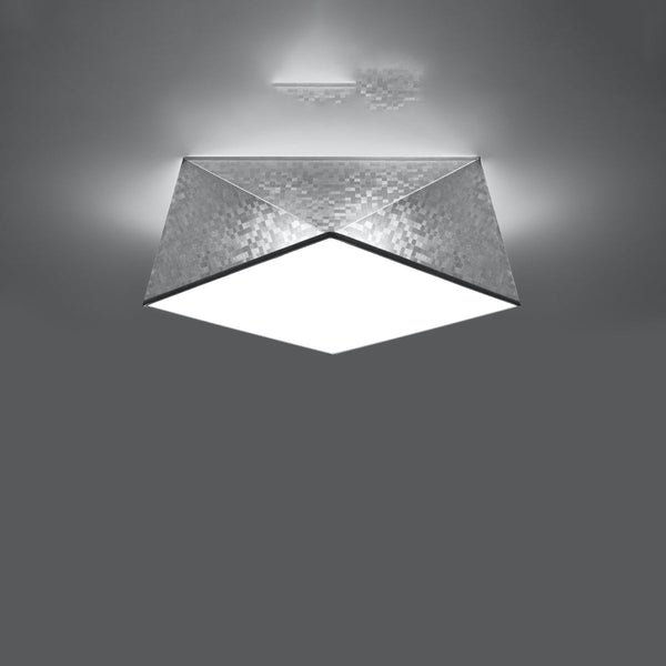 Plafonnier Géométrique Hexa 35 argent