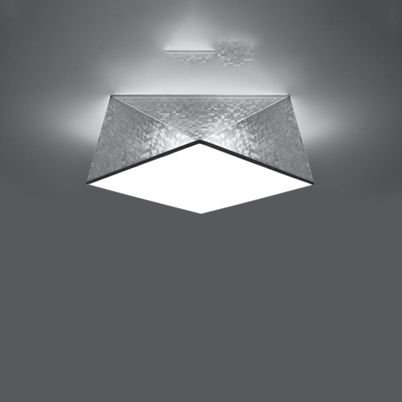 Plafonnier Géométrique Hexa 35 argent