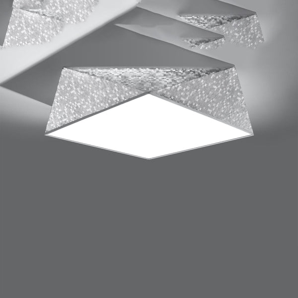 Plafonnier Géométrique Hexa 45 argent