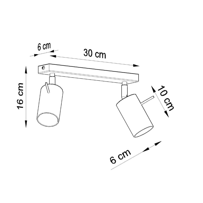 Plafonnier Directionnelle 2 LED chrome