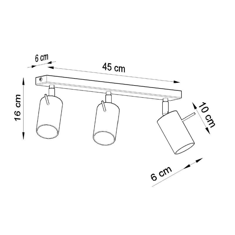 Plafonnier Directionnelle 3 LED chrome