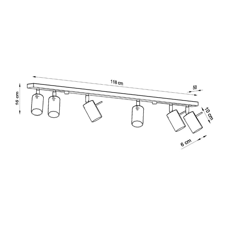 Plafonnier Directionnelle 6L LED chrome