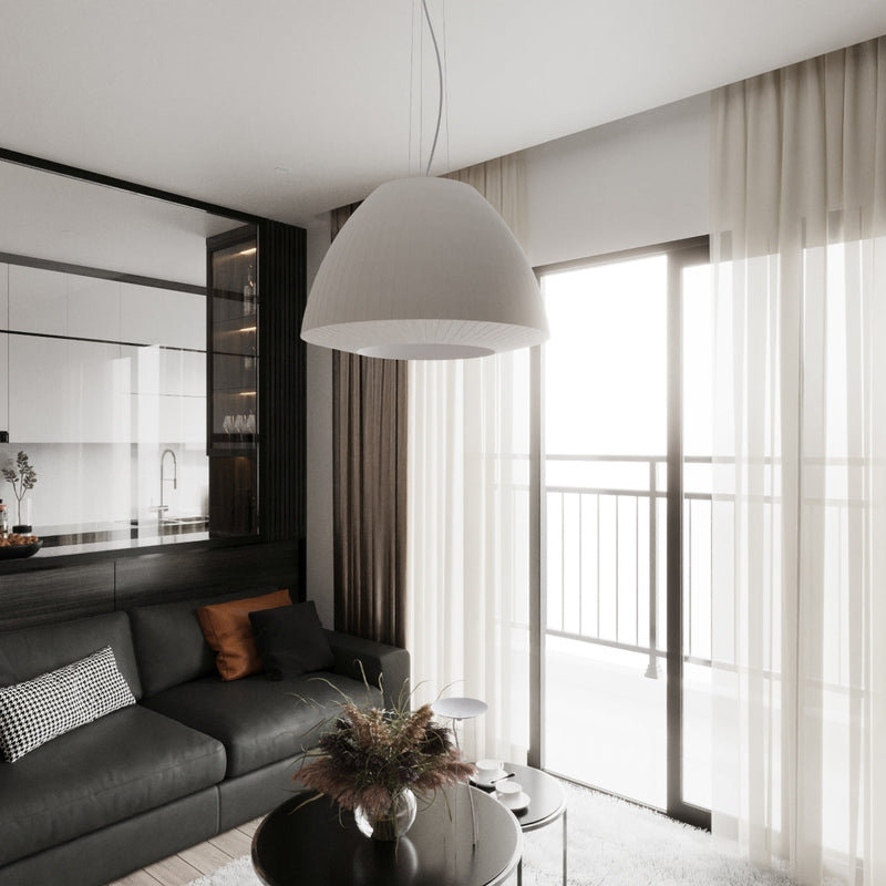 Lustre Tissu Minimaliste 60 blanc